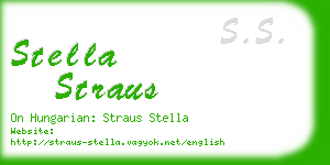 stella straus business card